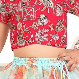 Pragya Exclusive Girls Embellished Sequinned Ready to Wear Lehenga & image 3