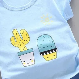 BILLYBALL Unisex Kids Printed Round Neck Pure Cotton T-Shirt With Shorts image 3