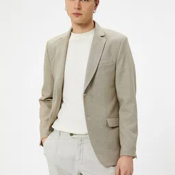Koton Notched Lapel Collar Single Breasted Blazer-picture-21