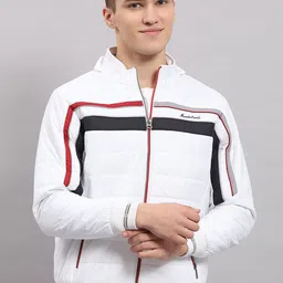 Monte Carlo Men Striped Quilted Hooded Jacket image 1
