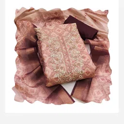 KALINI Women Embellished Unstitched Dress Material image 2