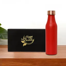 INTERNATIONAL GIFT Red Single Copper Solid Water Bottle-image-24
