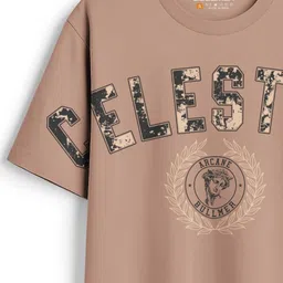 BULLMER Typography Printed Crew Neck Drop Shoulder Oversized T-shirt image 3