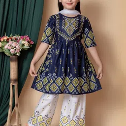 NFashion Girls Printed Kurta With Palazzos And Dupatta-picture-40
