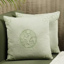 Ammorada Green Linen Square Cushion Covers-picture-11
