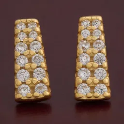 Kushal's Fashion Jewellery 92.5Silver Gold-Plated Zircon Studded Studs Earrings-picture-47
