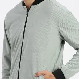 SHOWOFFFF Men Corduroy Lightweight Bomber Jacket image 4