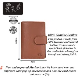 GEO TRENDS Unisex Leather Card Holder image 4
