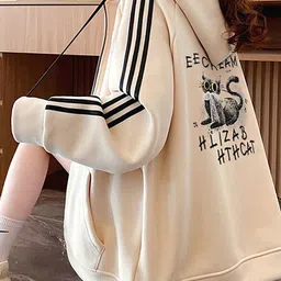 JC Mode Women Striped Knitted Jacket image 3