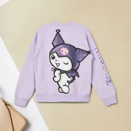 max Girls Graphic Printed Round Neck Sweatshirt image 2