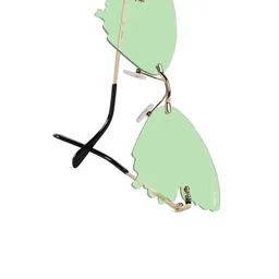 Woggles Women Rimless Butterfly Sunglasses with UV Protected Lens WO-RP-P-CHO1C4 image 2