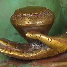 Exotic India 7" Solemn Shakyamuni, The Momentous Bhumisparsha Mudra In Brass image 3