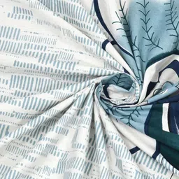 Myntra Elegant Homes Blue & Sea Green Floral 180 TC King Bedsheet with 2 Pillow Covers image 4