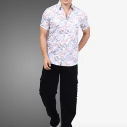 D Finish Men Smart Floral Printed Casual Shirt image 4