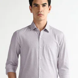 Arrow Slim Fit Geometric Printed Long Sleeves Cotton Formal Shirt-picture-24