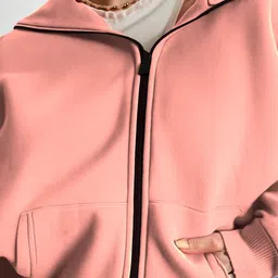 Kushi Flyer Women Solid Zipper Front Hooded Sweatshirt-picture-18