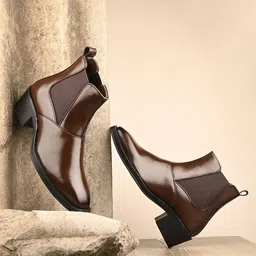 The Roadster Lifestyle Co Men Square Toe Chelsea Boots-picture-15