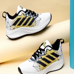 SCHOOZI Men Mesh Lace-Ups Running Non-Marking Shoes image 2