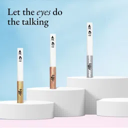 Elitty Set of 3 Glitter Waterproof Liquid Eyeliner-4ml Each- Silver-Golden- Rose Gold image 4