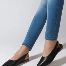 Colo Women Pointed Toe Textured Mules Flats-picture-13