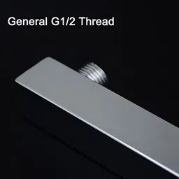 tapsa UltraSlim Stailness Steel Rain Shower Head with 24inch Arm Fixed Mount image 3