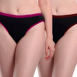 pibu Pack of 2 Women Hipster Pink, Maroon Panty-picture-23