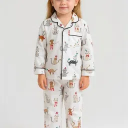 MPDENTERPRISES Unisex Kids Printed Long Sleeves Nightdress-picture-55
