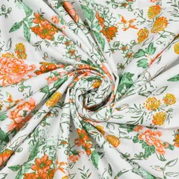 Salona Bichona Red & White Floral 180 TC King Bedsheet with 2 Pillow Covers image 3