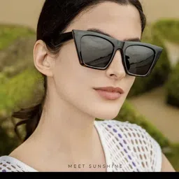 Arzonai Unisex Full Rim Cateye Sunglasses MA-98501-BLACK-BLACK-N-picture-37