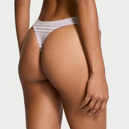 Victoria's Secret Striped High-Leg Soft Stretchable Thong Brief - 1124485869YS image 3