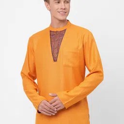 ARCHATTIRE Men Ethnic Motifs Printed Festive Cotton Straight Kurta-picture-40