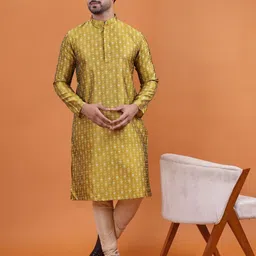 TABARD Floral Embroidered Mandarin Collar Pure Cotton Straight Kurta-image-11