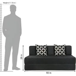 Solis Primus Comfort for all Grey Foam Fold Out Sofa Cum Bed image 3