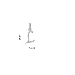 metronaut Metronaut925 Sterling Silver Alphabet L Pendant image 2