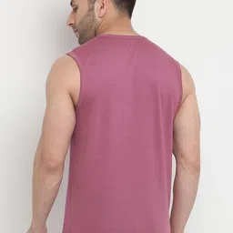 CHKOKKO Men Pack Of 2 Round Neck Sleeveless T-shirts image 3