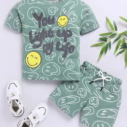 YK X Tinyo Boys Pure Cotton Printed T-shirt with Shorts-image-35