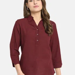 METTLE Women Cotton Shirt Style Top-image-34