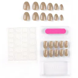 NAILWIND Set Of 24 Press On Nails - Beige- V-28 image 2