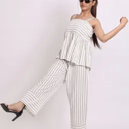 dresence DRESENC Striped Pure Cotton Top & Trousers Co-Ord Set image 4