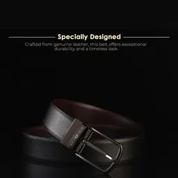 JND Men Textured Leather Reversible Belt image 2