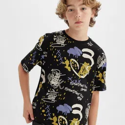 DeFacto Boys Conversational Printed Round Neck Cotton T-shirt-picture-41