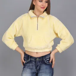 CORSICA Women Yellow Lightweight Crop Tailored Jacket-image-11