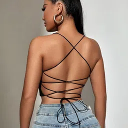 R.Code by The Roadster Life Co. Shoulder Straps Bralette Crop Top image 5