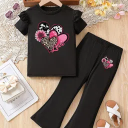 YK Girls Printed Pure Cotton Top With Trousers-picture-20