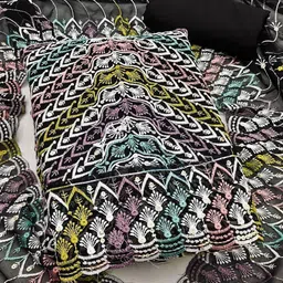 KALINI Embroidered Unstitched Dress Material image 1