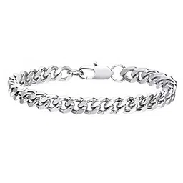 Peora Men Silver-Plated Link Bracelet image 3