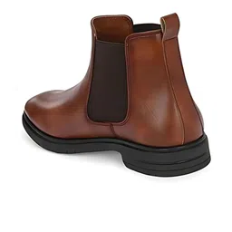 FOXYFOOT Men Mid-Top Round Toe Chelsea Slip-On Boots image 5