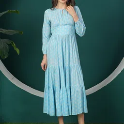 DEBONATELLA Print Cowl Neck Crepe Maxi Midi Dress image 3