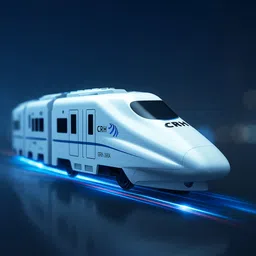 bizdom Power Metro 65 cm Remote Control Toy – 4 Coach Light & Sound Train image 2