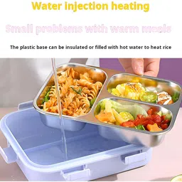 rbgiit Bear Design Bento Box for Kids – Eco-Friendly, Durable & Leakproof 3 Containers Lunch Box image 5